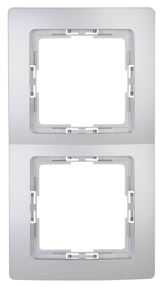 Abdeckrahmen Paris 2-fach silber KOPP GMBH Abdeckrahmen Paris 2-fach silber
