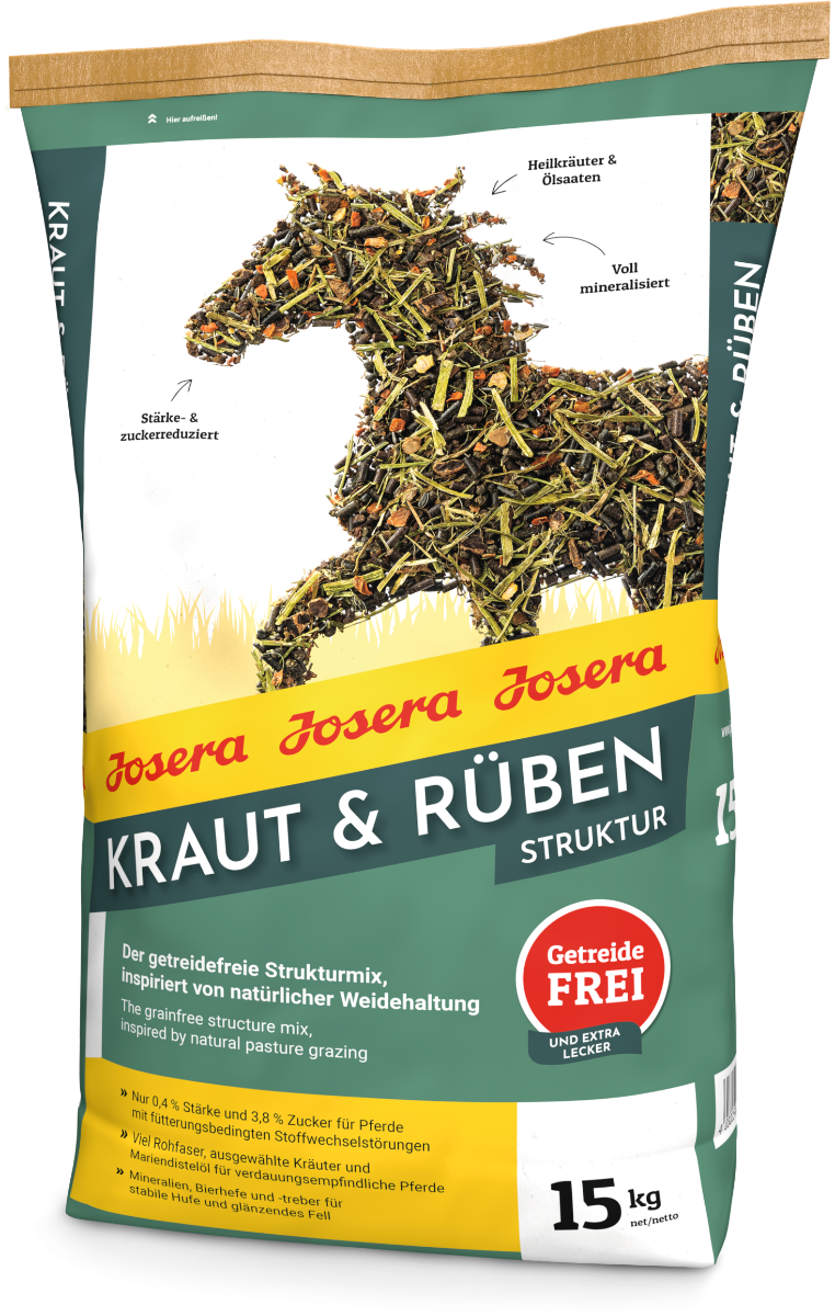 Josera Kraut & Rüben Strukturmüsli Pferdefutter, 15kg