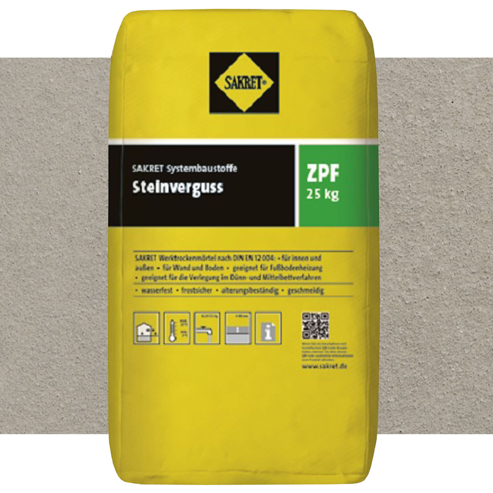 SAKRET Steinverguss ZPF grau 25kg 