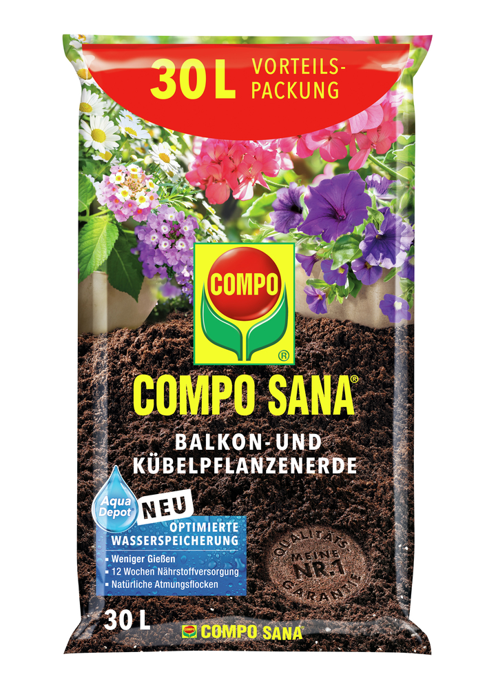 COMPO SANA Balkon- und Kübelpflanzenerde 30 Liter