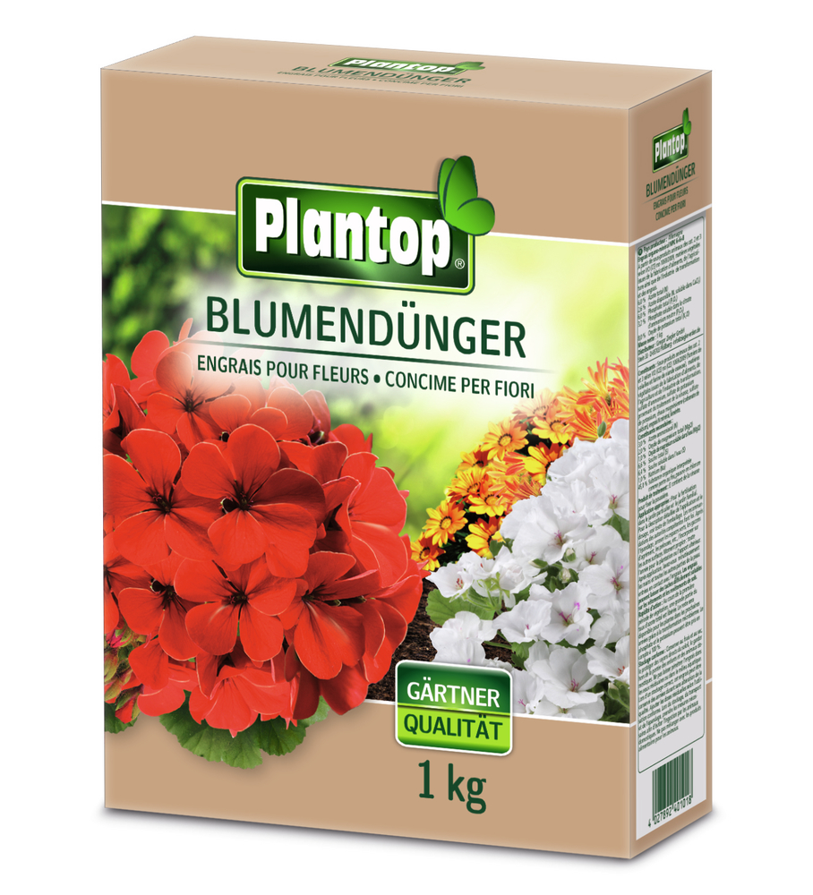 Plantop Balkonblumendünger 1kg GREGOR ZIEGLER GMBH Plantop Balkonblumendünger 1kg NPK 6+4+6 (+2) Faltschachtel