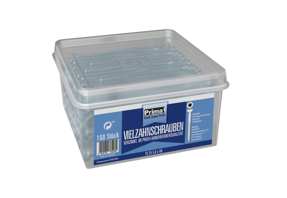 SWG SCHRAUBENWERK GMBH WALDENBURG Prima Universalschr. vz TX25 5,0x60 mm (160 Stück) PRO