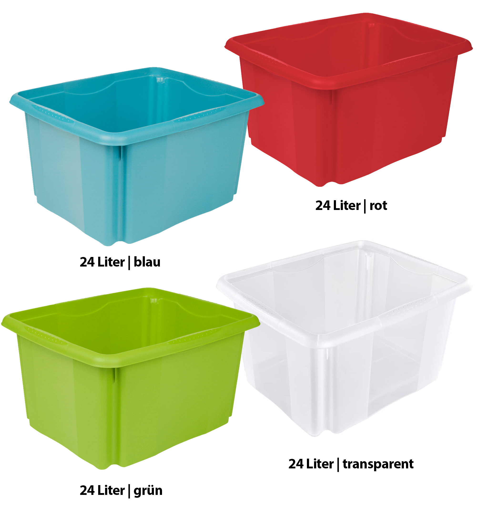 keeeper Dreh-/Stapelbox Emil versch. Farben, 24 Liter 