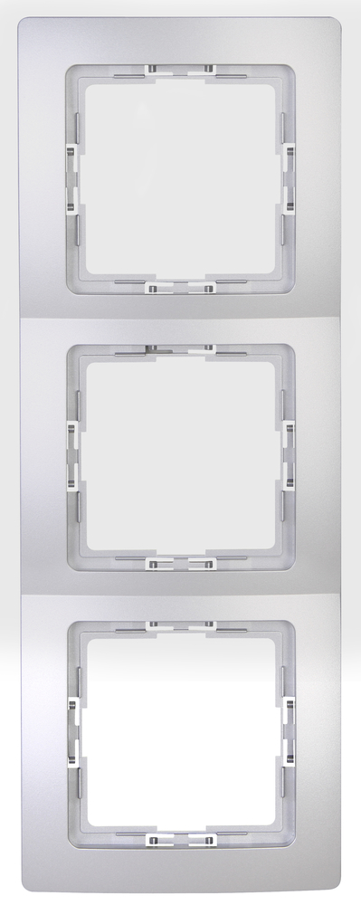 KOPP GMBH Abdeckrahmen Paris 3-fach silber 