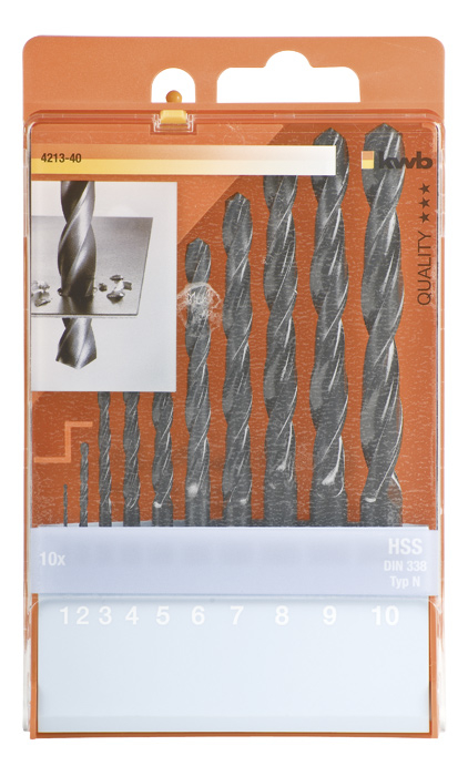 Spiralbohrer-Satz HSS Ø1,0-10 mm 10-tlg. KWB BURMEISTER Spiralbohrer-Satz HSS Ø1,0-10 mm 10-tlg. kwb DIY