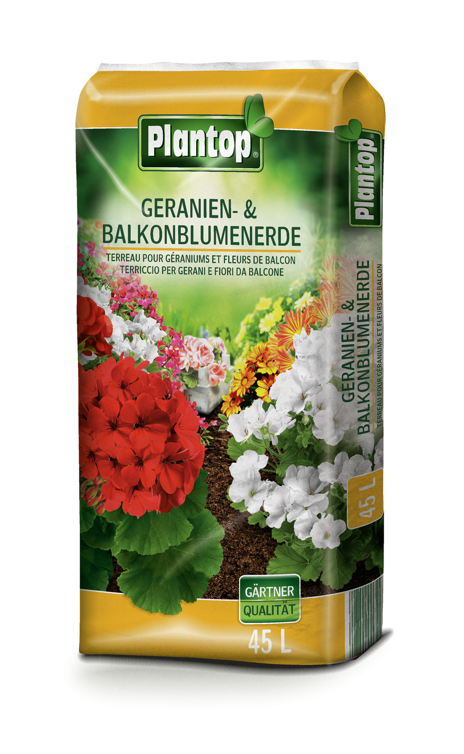 PLANTOP Geranien- und Balkonblumenerde 45 Liter Blumen Erde Geranien