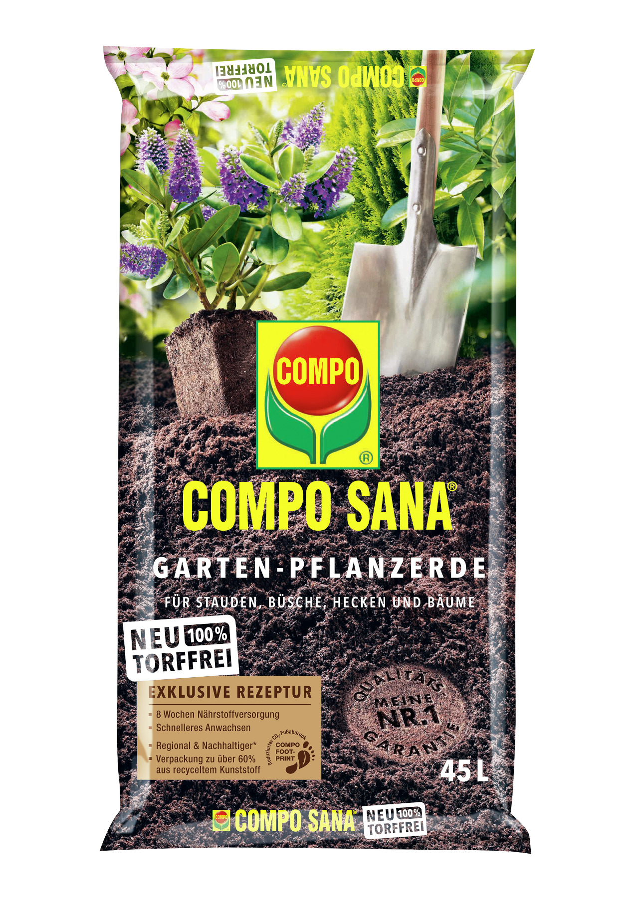 COMPO SANA Garten-Pflanzerde, 45 Liter
