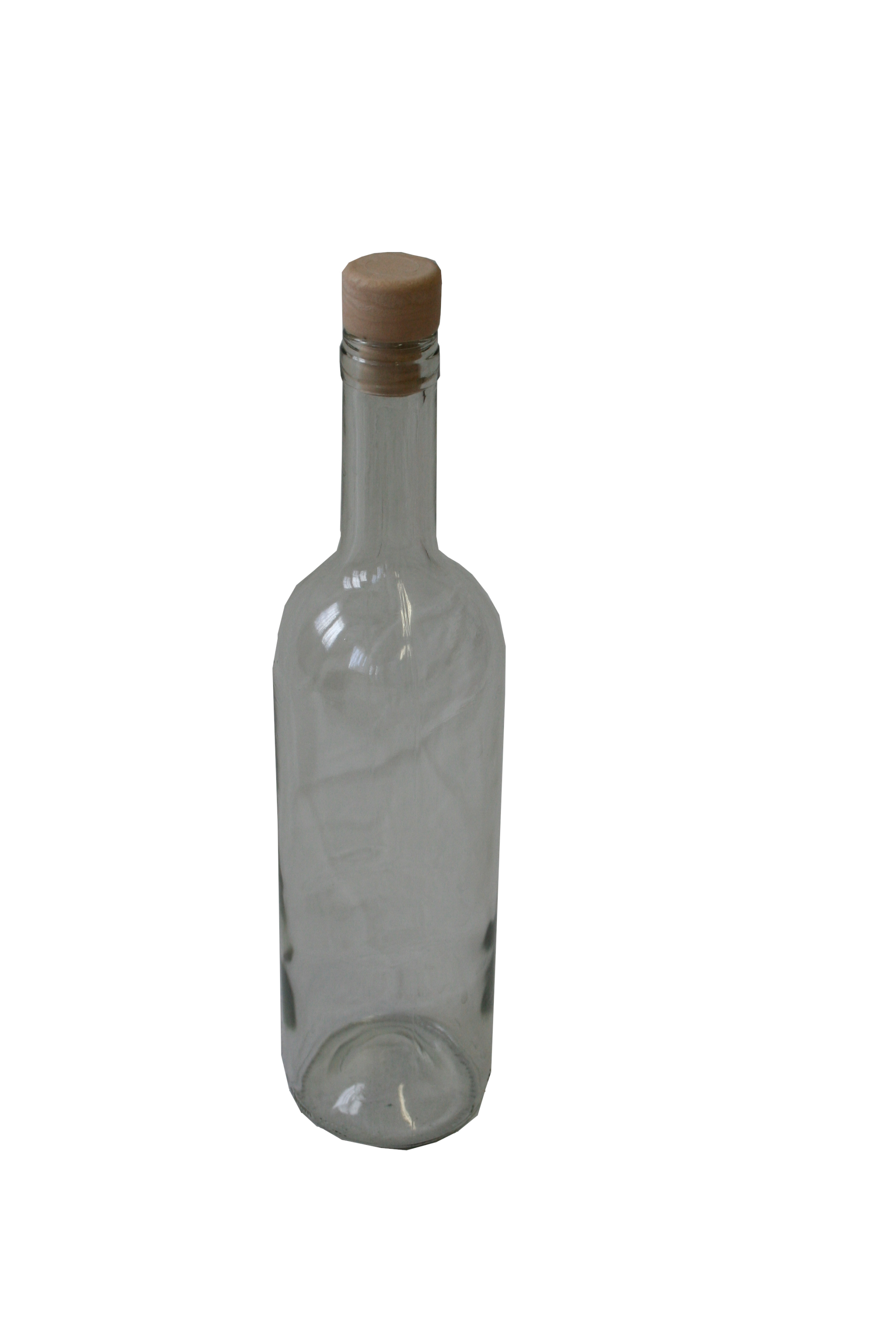 Weinflasche Bordeaux 750 ml mit Korken Weißglas