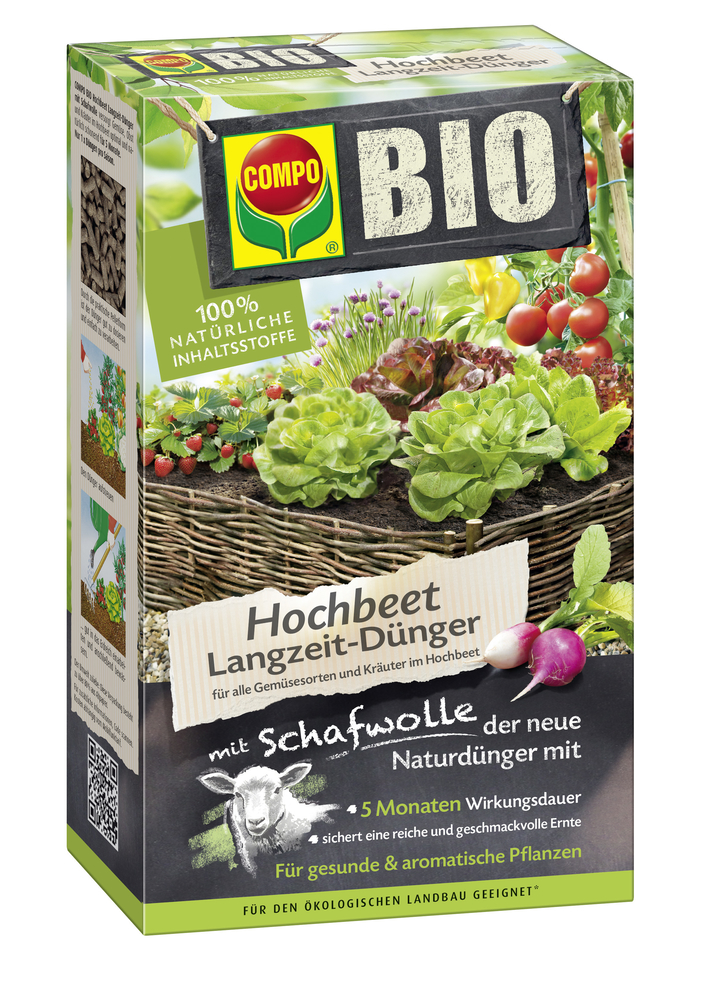COMPO Bio Hochbeet LZD m. Schafwol. 750g BAT AGRAR GMBH & CO.KG (BEISELEN) COMPO Bio Hochbeet LZD m. Schafwol. 750g Compo EREG