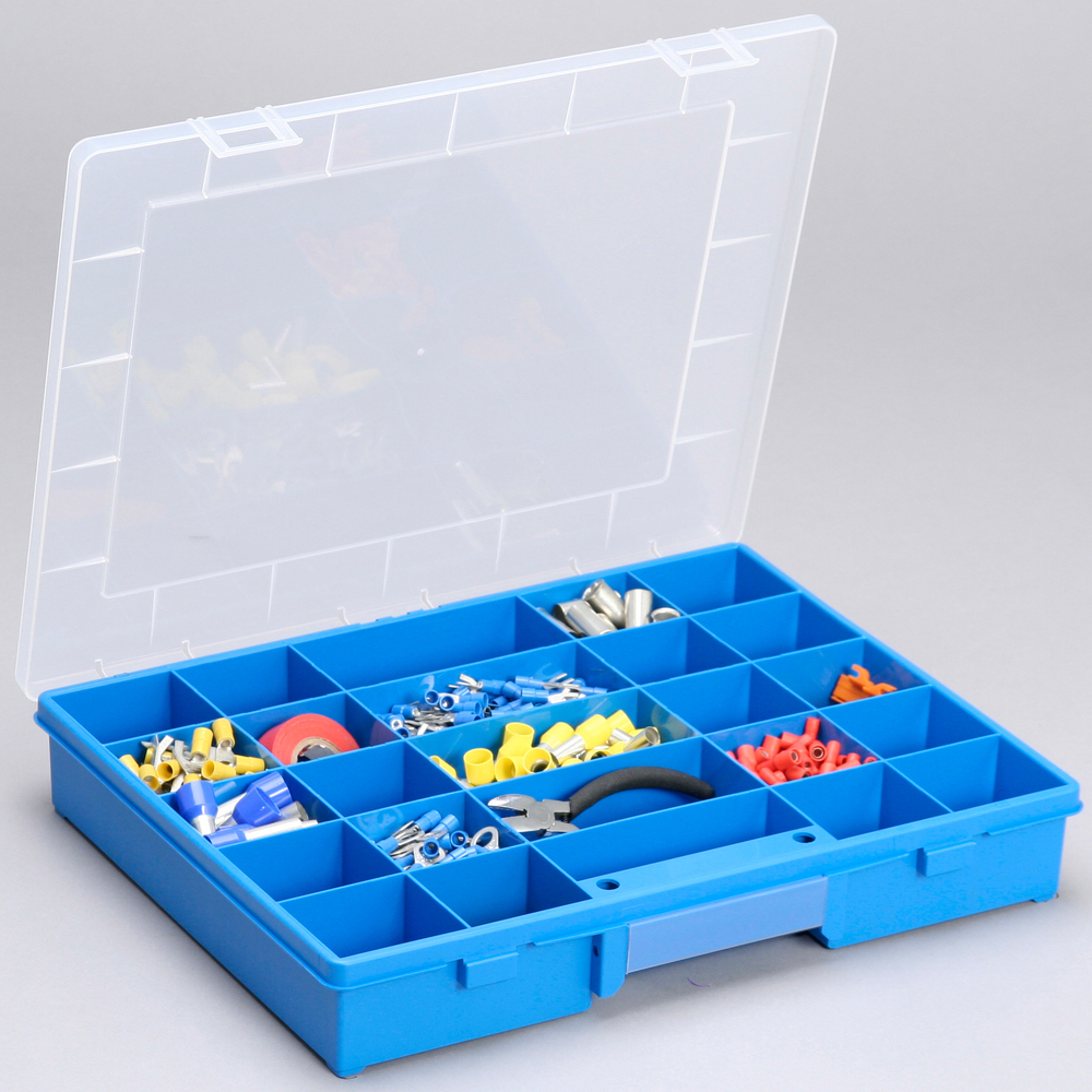 ALLIT AG EuroPlus Basic 37/25 blau/transparent Sortimentskasten