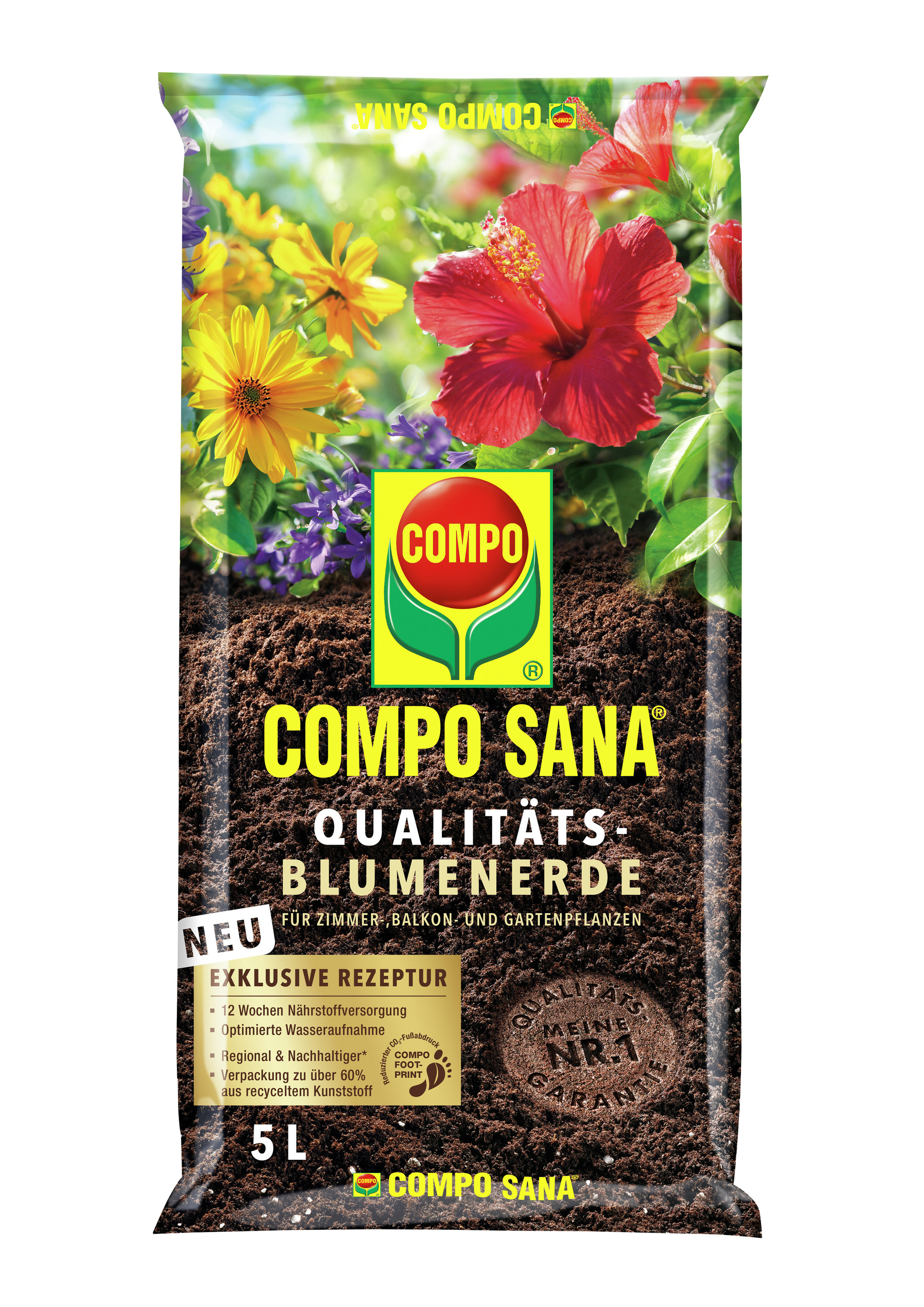 COMPO SANA Qualitäts Blumenerde 5l COMPO COMPO SANA Qualitäts Blumenerde 5l Compo EREG