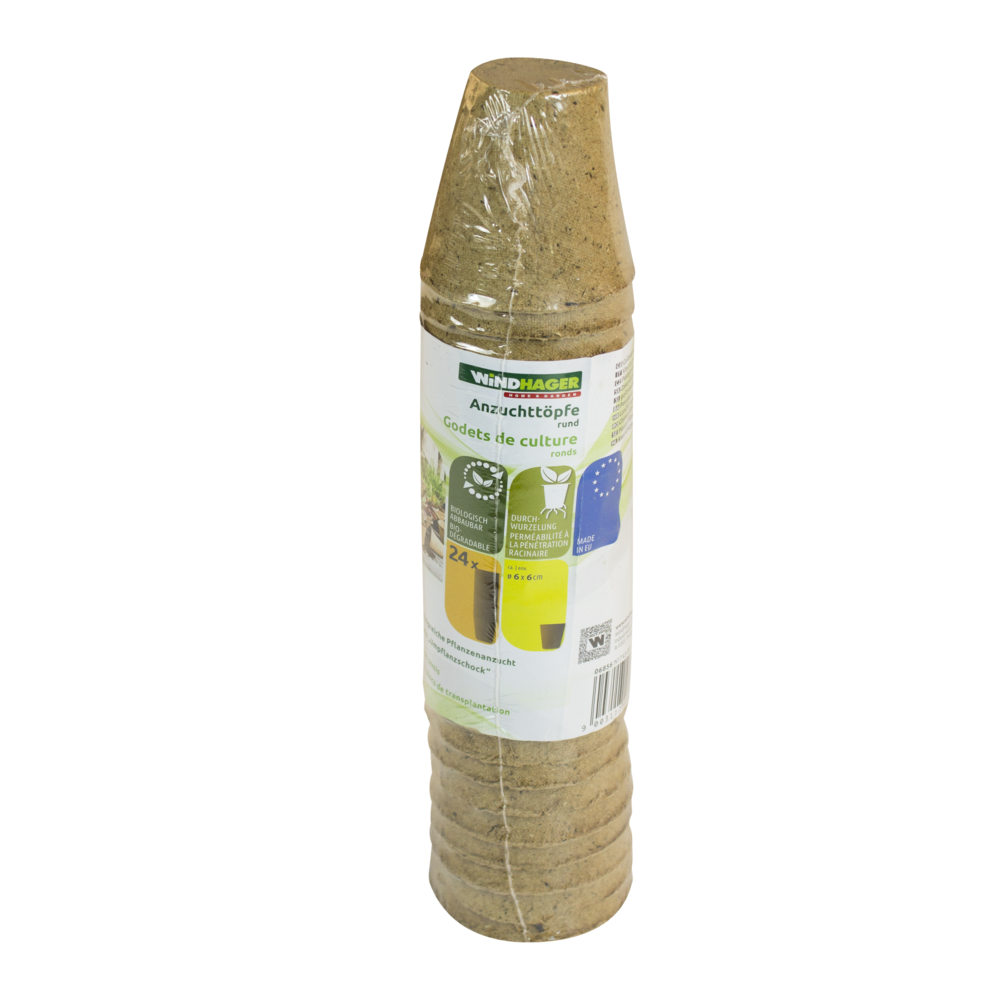  Windhager Anzucht-Töpfe 6cm rund, 24 Stück