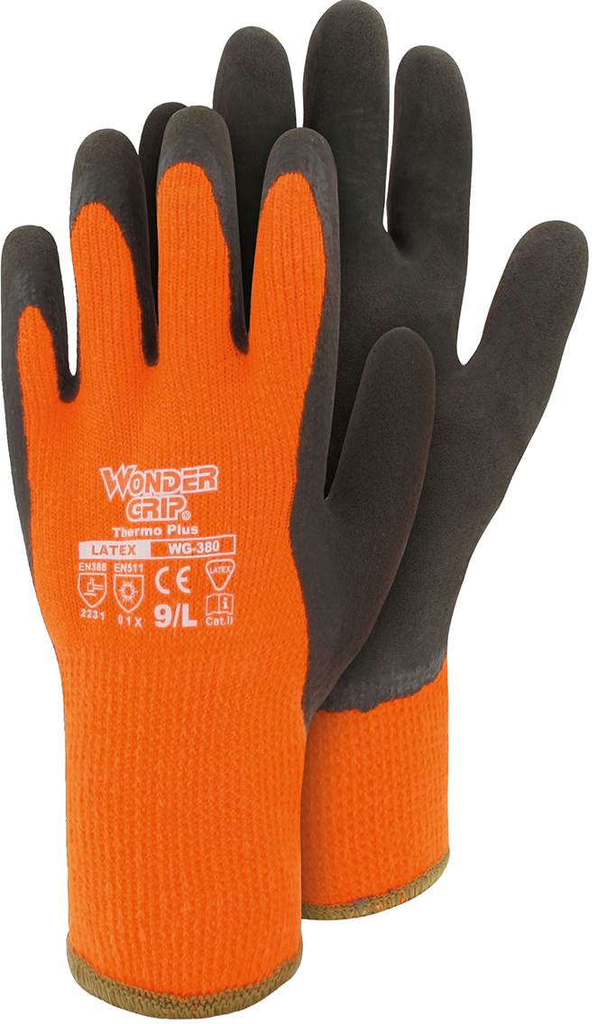Handschuhe Wonder Grip Thermo Größe: 11, orange 2-Fach getaucht Latex