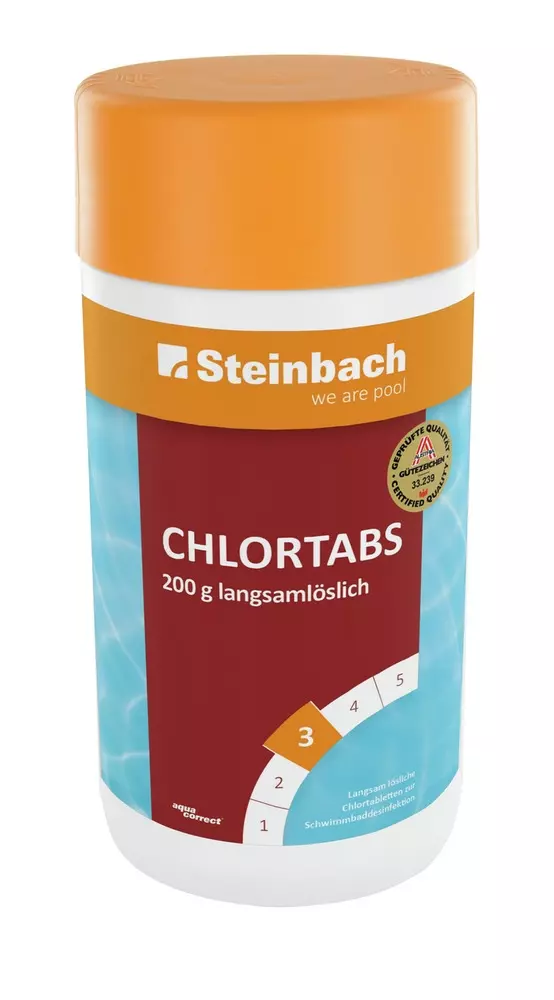 STEINBACH Chlortabs 200 g langsamlöslich, 1kg  