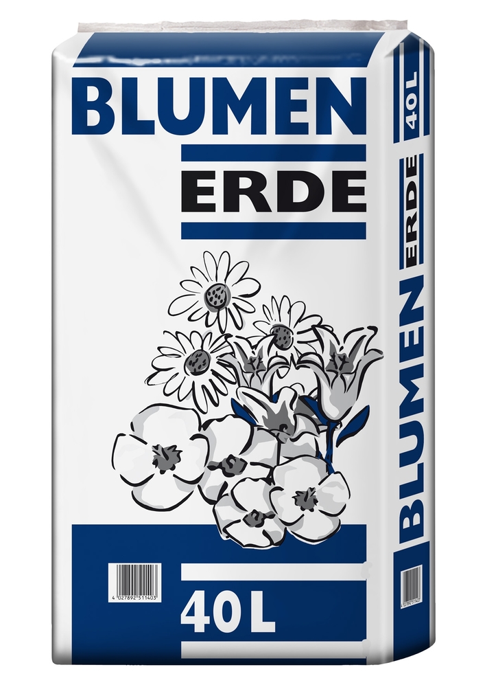 Blumenerde 40 Liter, hochwertige Pflanzen- und Blumenerde